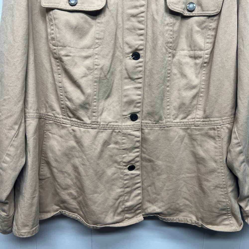 Jessica London Button Front Women's Cotton Long Sleeve Jacket Size 26 Breathable - Picture 4 of 8
